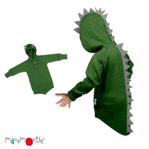sweat à capuche laine mérinos dino manymonths
