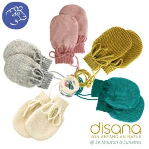 moufles bébé tricot laine mérinos disana sans pouce