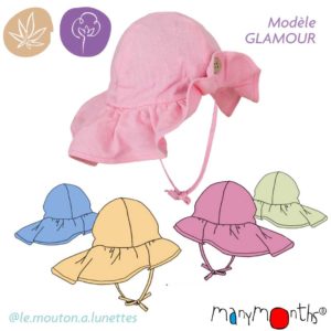 chapeau GLAMOUR ManyMonths bébé enfant évolutif été chanvre coton bio ManyMonths ECO Hempies mixte