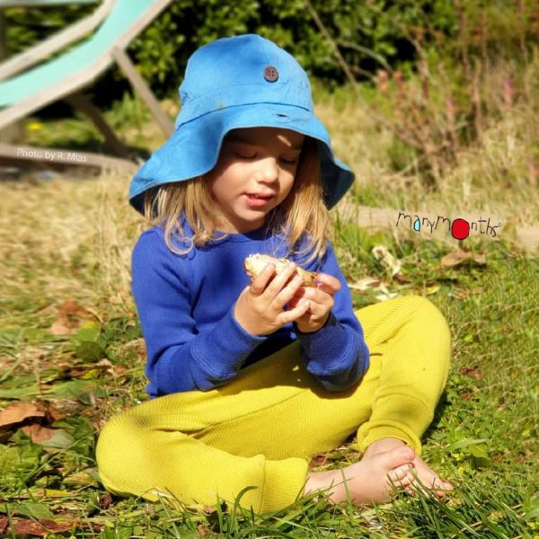 chapeau bébé enfant évolutif été chanvre coton bio ManyMonths ECO Hempies mixte bleu