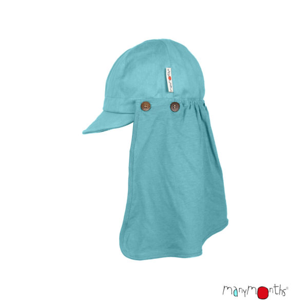 ManyMonths casquette enfant soleil été ajustable summer multicap chanvre coton bio turquoise