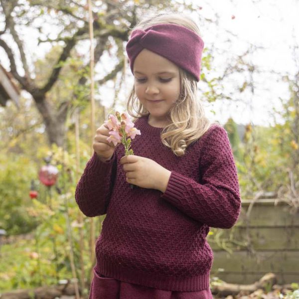 pull aran disana et bandeau en laine mérinos