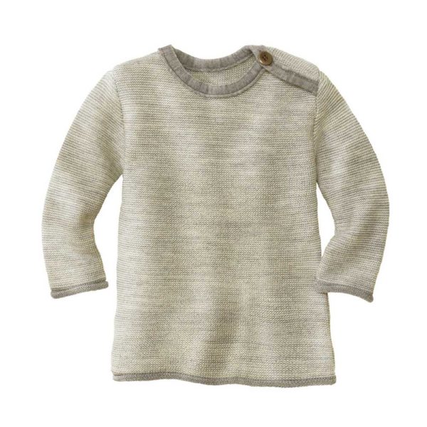 pullover bébé laine mérinos tricot bio disana gris