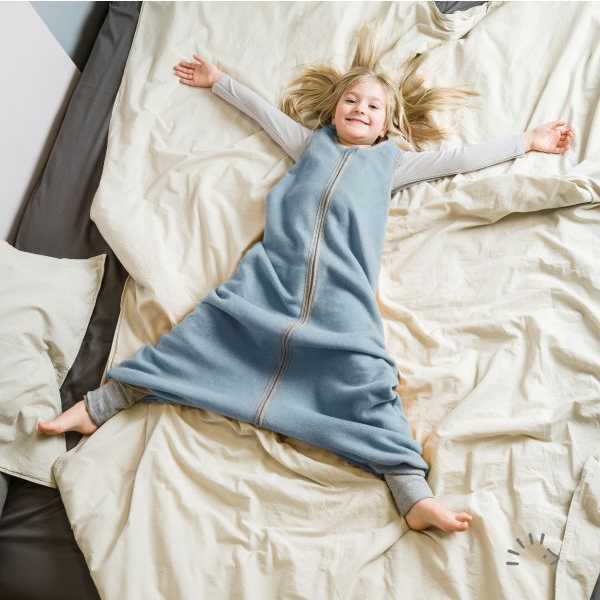gigoteuse à pieds pour enfant sac de couchage en polaire de coton bio popolini iobio