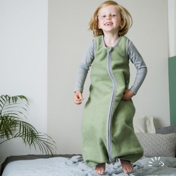 gigoteuse à pieds pour enfant sac de couchage en polaire de coton bio popolini iobio