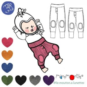 Baby joggers manymponths pantalon bébé en laine mérinos évolutif