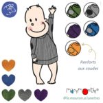pullover merinos enfant manymonths évolutif avec renforts aux coudes