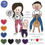 leggings avec patches évolutifs en laine mérinos enfant Manymonths