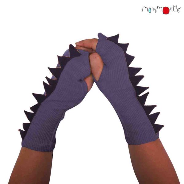 mitaines dino manymonths laine mérinos enfant écailles dinosaures