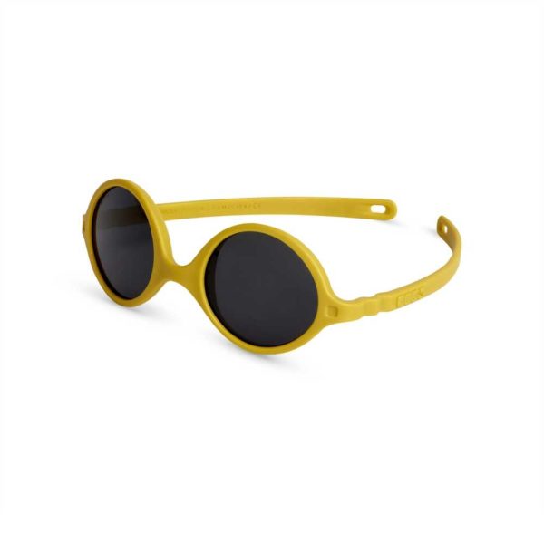 KIETLA lunettes de soleil bebe incassables reversibles DIABOLA jaune moutarde