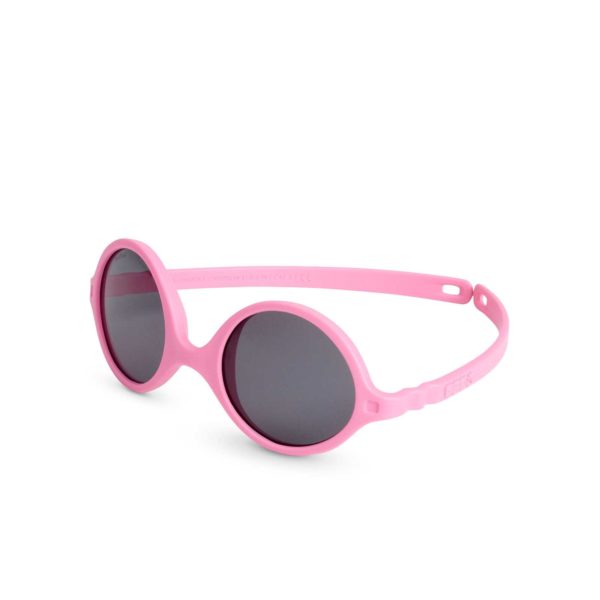 KIETLA lunettes de soleil bebe incassables reversibles DIABOLA rose pivoine