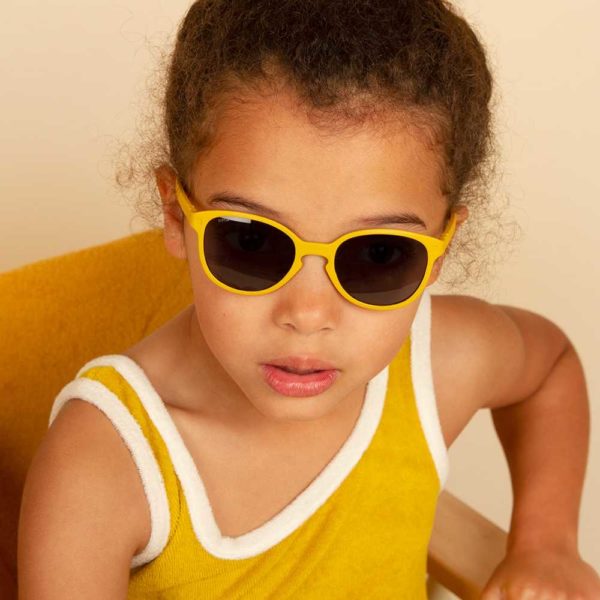 kietla lunettes de soleil WAZZ incassables bebe enfant moutarde