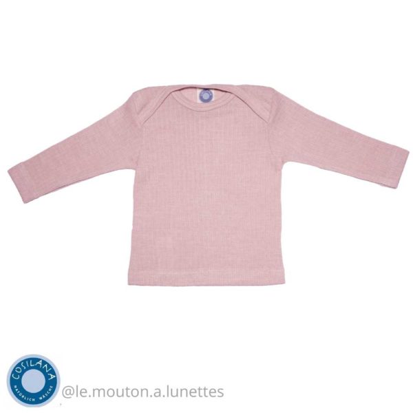 tshirt bébé cosilana manches longues coton laine soie bio