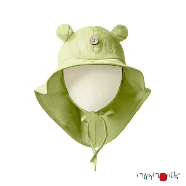 Chapeau évolutif avec oreilles d'ourson en chanvre et coton bio - ManyMonths – Image 6