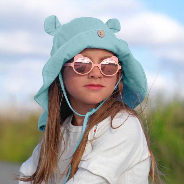 Chapeau évolutif avec oreilles d'ourson en chanvre et coton bio - ManyMonths – Image 3