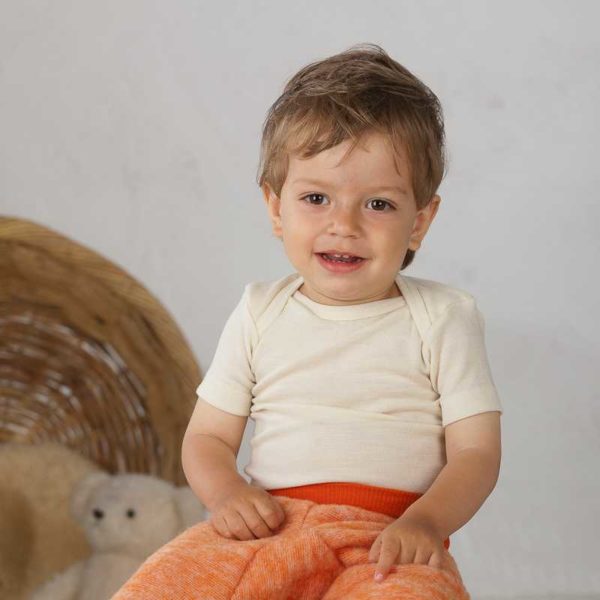 Haut manches courtes en coton laine et soie pour bébé - COSILANA - Prévente ! – Image 3
